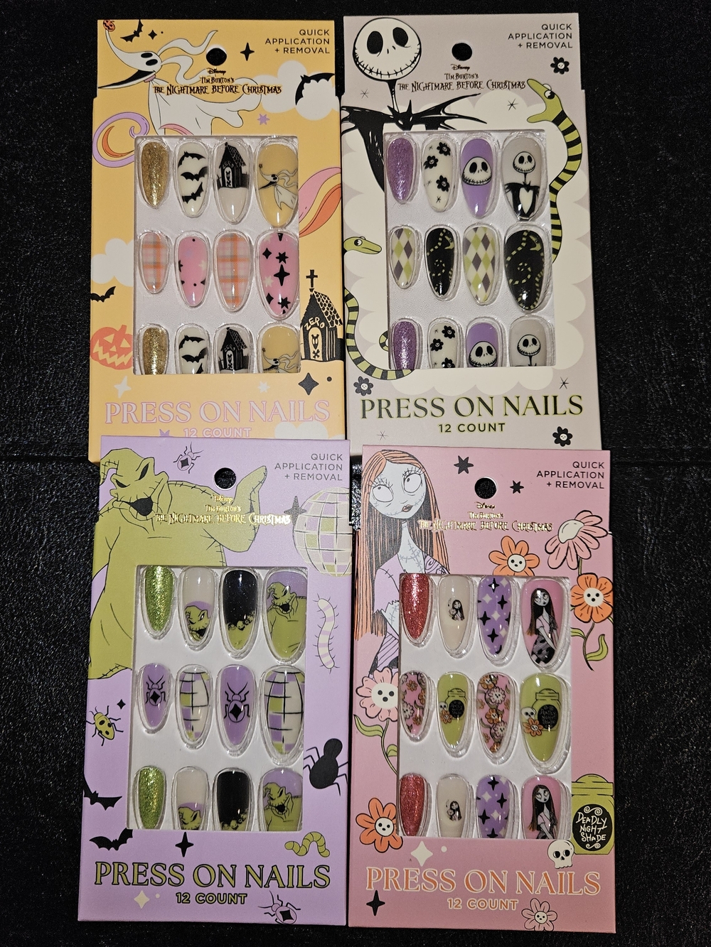 Disney The Nightmare Before Christmas Press-On Nails – 4 Pack Set